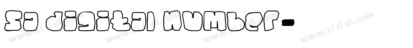 sa digital number字体转换